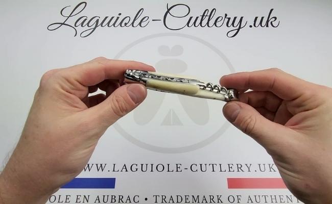 laguiole corkscrew knife cattle bone video