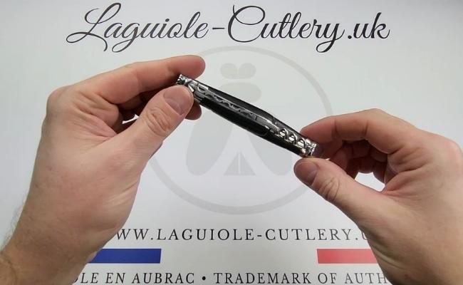 laguiole corkscrew knife ebony wood video