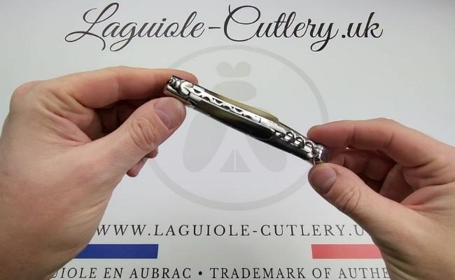 laguiole corkscrew knife horn tip video