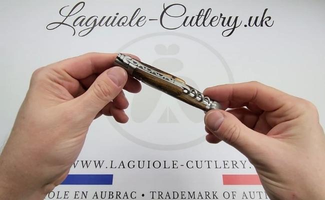 laguiole corkscrew knife pistachio wood video