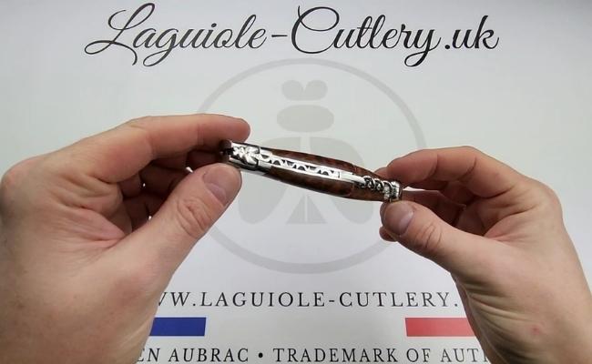 laguiole corkscrew knife snakewood video