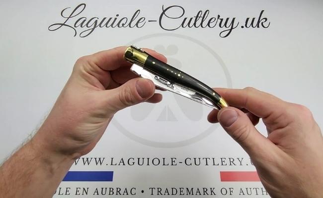 laguiole knife ebony brass video