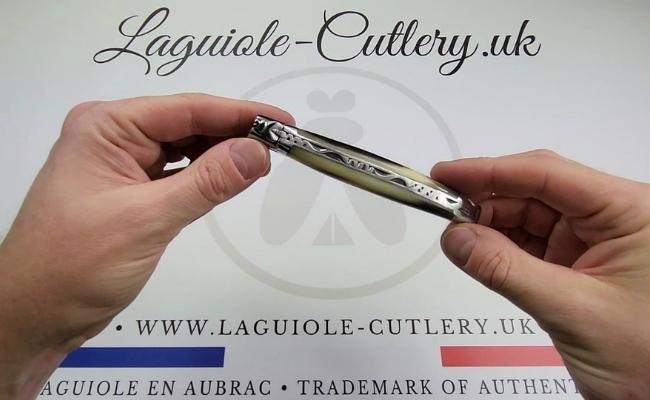 laguiole knife horn tip video