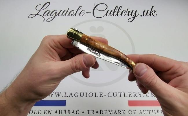 laguiole knife juniper brass video