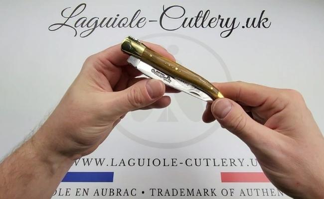 laguiole knife laguiole pistachio brass video
