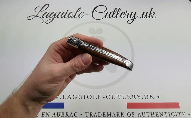 laguiole knife snakewood double plate video