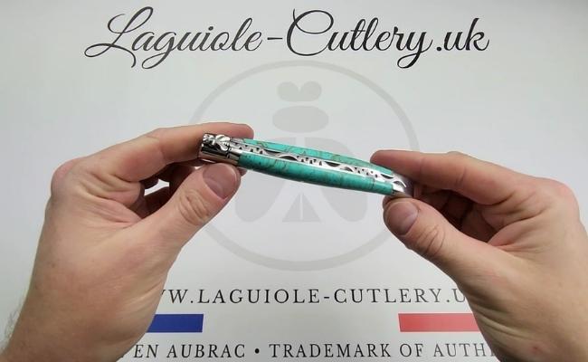 laguiole knife turquoise stone video