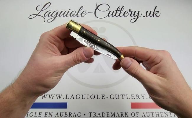 laguiole knife wenge brass bolsters video