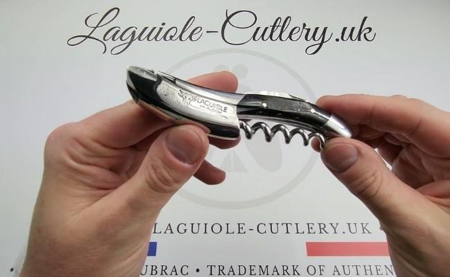 laguiole corkscrew buffalo bark horn video