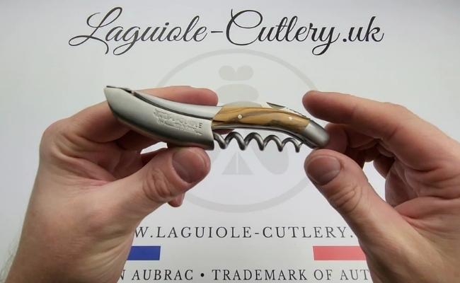 laguiole corkscrew olivewood video