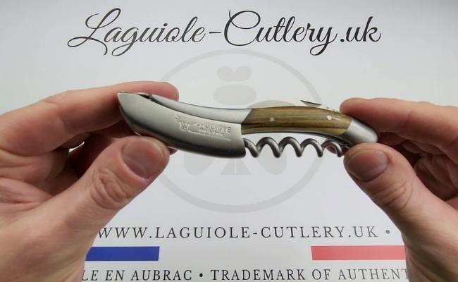 laguiole corkscrew pistachio wood video