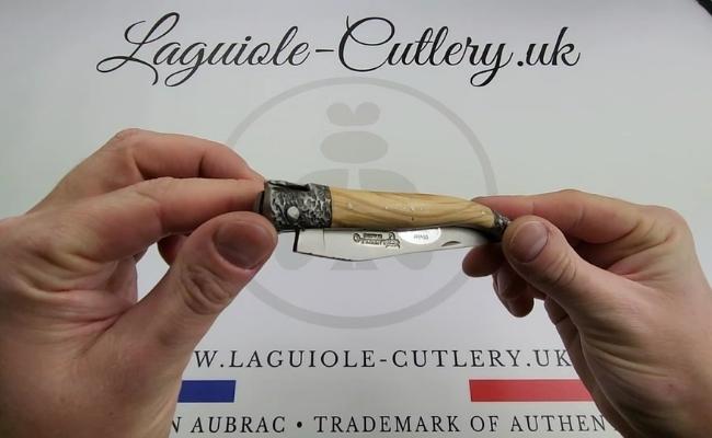 laguiole hammered bolsters olivewood video
