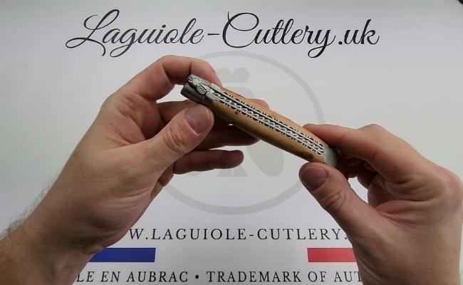 laguiole knife spiral spring juniper double plate video