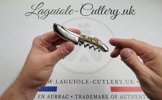 laguiole sommelier corkscrew ram horn video