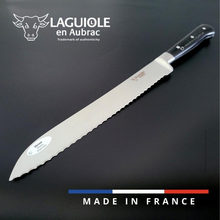 laguiole bread knife ebony wood