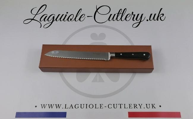 laguiole bread knife ebony wood