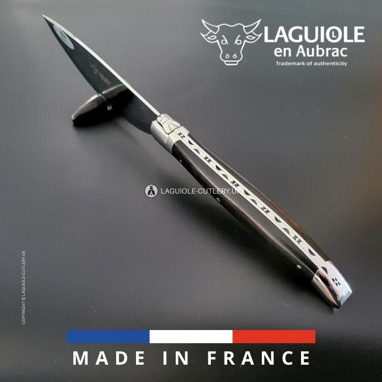 laguiole pizza knife ebony wood