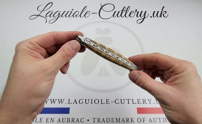 laguiole folding knife checkerboard walnut juniper video