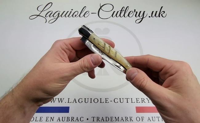 laguiole folding knife ram horn video