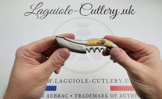 laguiole corkscrew grape marquetry boxwood video