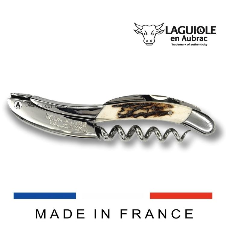 laguiole en aubrac sommelier corkscrew stag horn