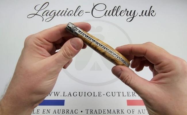 crocus laguiole knife olivewood video