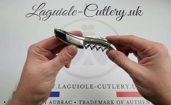 laguiole corkscrew black poplar burl video