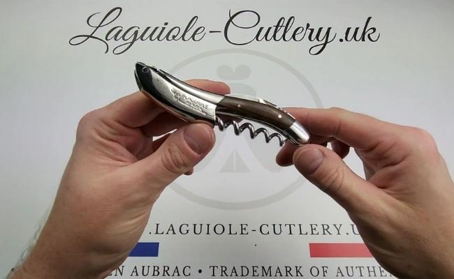 laguiole corkscrew morado wood video