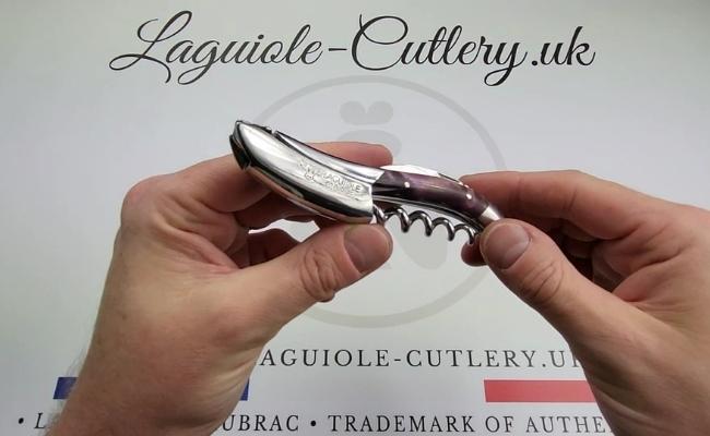 laguiole corkscrew purple poplar burl video