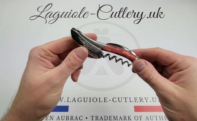 laguiole corkscrew red poplar burl video