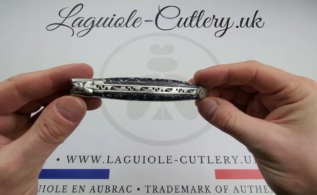 laguiole knife mussel shells handle video