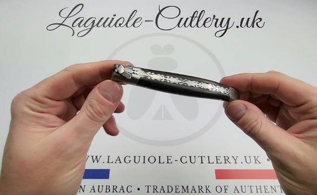 laguiole knife prestige chiseled bee 9 ebony video
