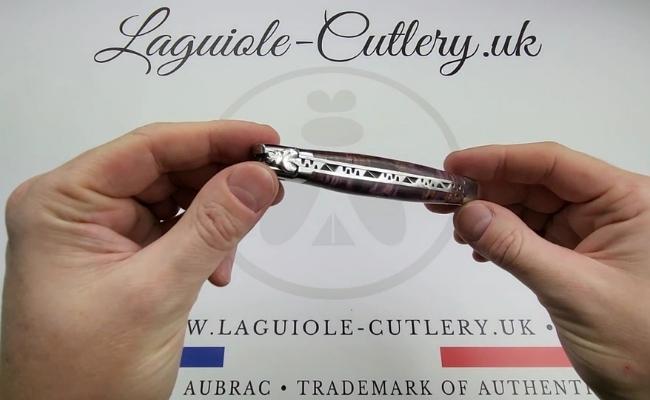 laguiole knife purple poplar wood burl video