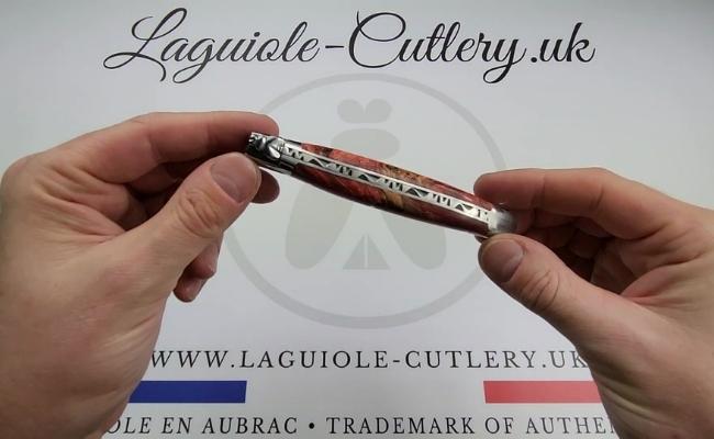 laguiole knife red poplar wood burl video
