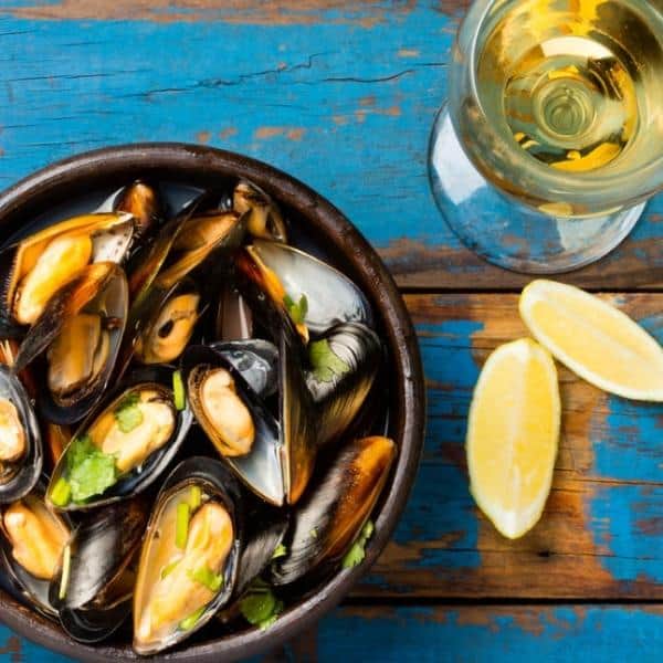 mussel shells