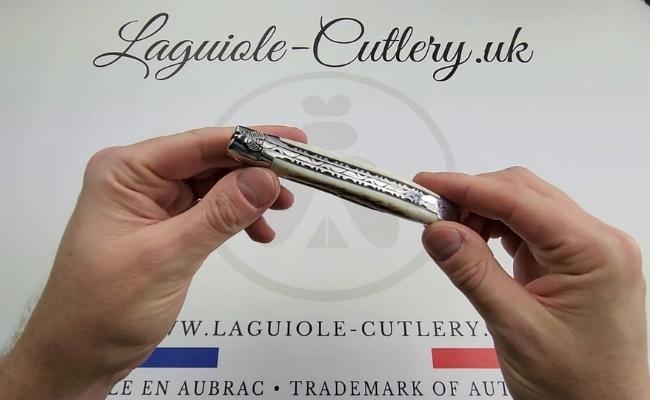 laguiole knife stag horn double plate video