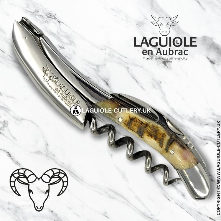 laguiole waiter's corkscrew ram horn