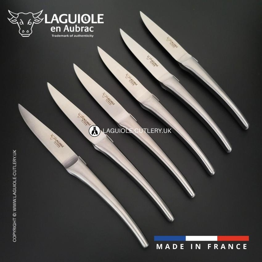 6 piece steak knife set monobloc satin