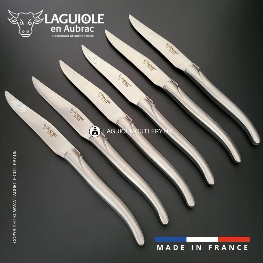 6 piece steak knife set stainless steel handle