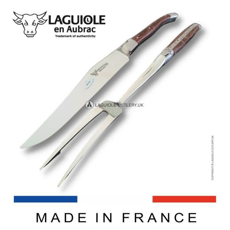 laguiole carving set wenge wood