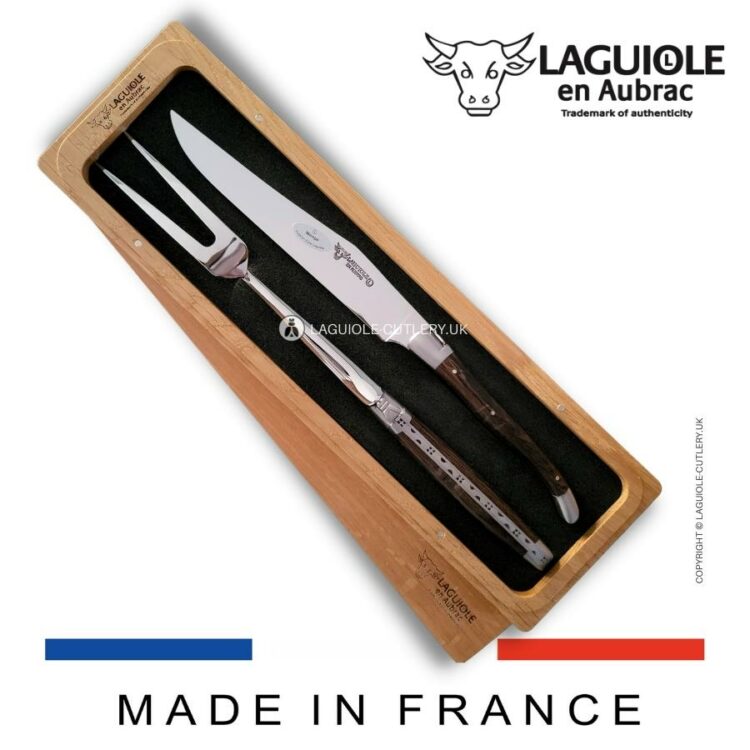 laguiole carving set wenge wood