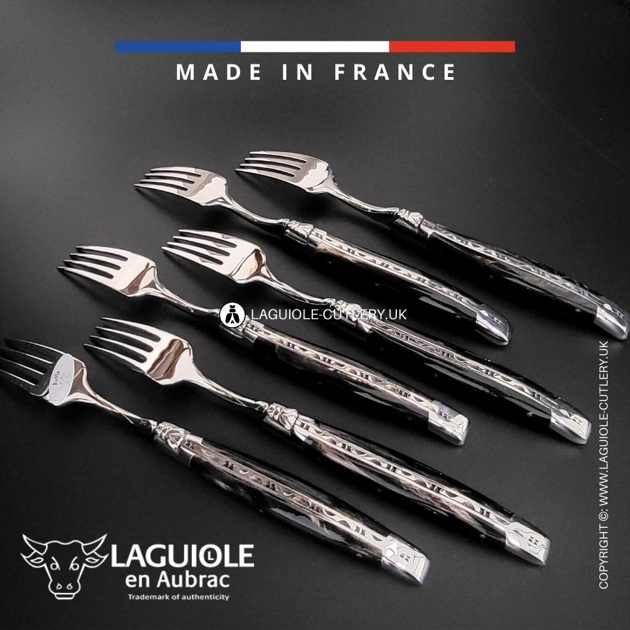 laguiole table forks buffalo horn