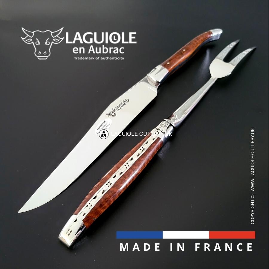 original carving set laguiole snakewood handle
