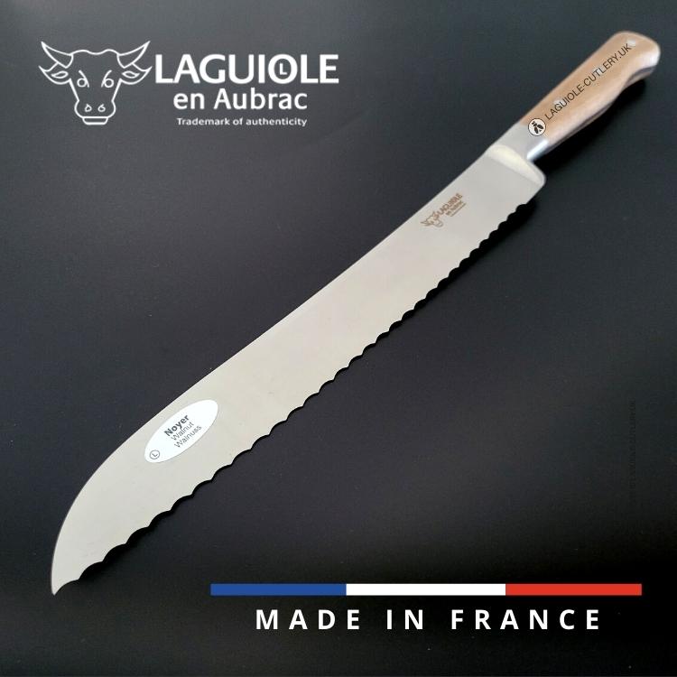laguiole bread knife walnut wood