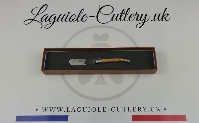 Laguiole butter knife with a juniper handle