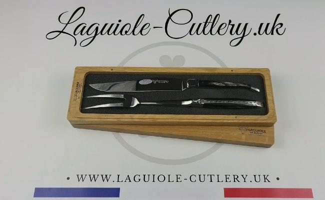 laguiole carving set buffalo horn