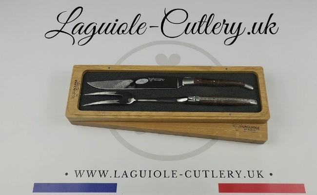 laguiole carving set wenge wood