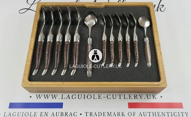 laguiole flatware set 24 piece wenge wood handles