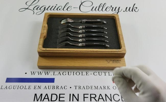 Six Laguiole cake forks by Laguiole en Aubrac