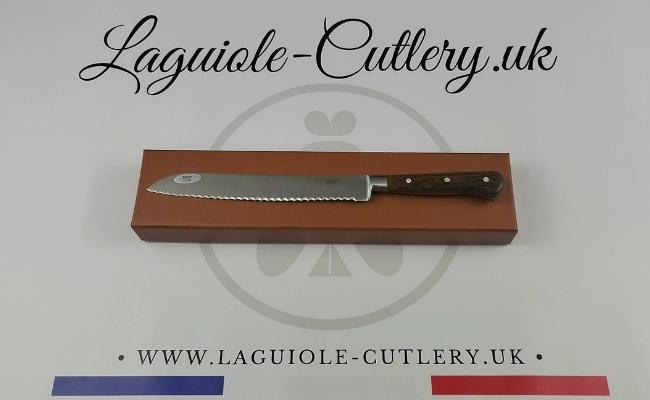 laguiole bread knife ziricote wood